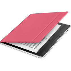 Giopuey coque compatible avec kobo libra colour/kobo libra 2, étui en cuir avec sangle, étui à rabat [coque arrière transparente