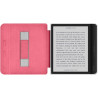 Giopuey coque compatible avec kobo libra colour/kobo libra 2, étui en cuir avec sangle, étui à rabat [coque arrière transparente