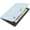 Giopuey coque compatible avec kobo clara colour/clara bw/clara 2e, étui en cuir avec sangle, étui à rabat [coque arrière transpa