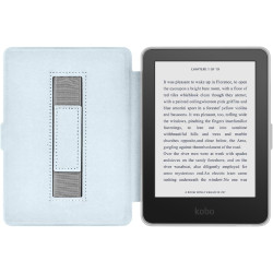 Giopuey coque compatible avec kobo clara colour/clara bw/clara 2e, étui en cuir avec sangle, étui à rabat [coque arrière transpa