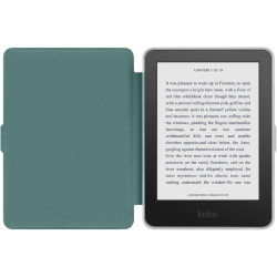Giopuey coque compatible avec kobo clara colour/clara bw/clara 2e, étui en cuir avec sangle, étui à rabat [coque arrière transpa