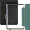 Giopuey coque compatible avec kobo clara colour/clara bw/clara 2e, étui en cuir avec sangle, étui à rabat [coque arrière transpa