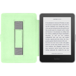 Giopuey coque compatible avec kobo clara colour/clara bw/clara 2e, étui en cuir avec sangle, étui à rabat [coque arrière transpa