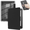 Giopuey coque compatible avec kobo clara colour/clara bw/clara 2e, étui en cuir avec sangle, étui à rabat [coque arrière transpa