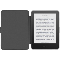 Giopuey coque compatible avec kobo clara colour/clara bw/clara 2e, étui en cuir avec sangle, étui à rabat [coque arrière transpa