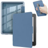Giopuey coque compatible avec kobo clara colour/clara bw/clara 2e, étui en cuir avec sangle, étui à rabat [coque arrière transpa