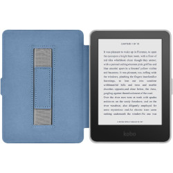 Giopuey coque compatible avec kobo clara colour/clara bw/clara 2e, étui en cuir avec sangle, étui à rabat [coque arrière transpa