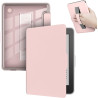 Giopuey coque compatible avec kobo clara colour/clara bw/clara 2e, étui en cuir avec sangle, étui à rabat [coque arrière transpa