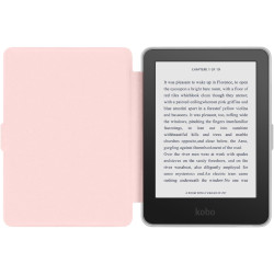 Giopuey coque compatible avec kobo clara colour/clara bw/clara 2e, étui en cuir avec sangle, étui à rabat [coque arrière transpa