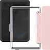Giopuey coque compatible avec kobo clara colour/clara bw/clara 2e, étui en cuir avec sangle, étui à rabat [coque arrière transpa