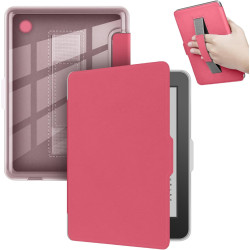 Giopuey coque compatible avec kobo clara colour/clara bw/clara 2e, étui en cuir avec sangle, étui à rabat [coque arrière transpa