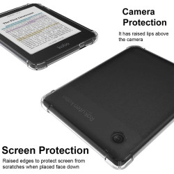 Coque pour Kobo Clara Colour/Clara BW + [2 Pièces] Verre Trempé, [Antichoc] Souple Silicone Transparente Protection Étui, Ultra 