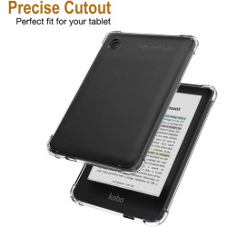 Coque pour Kobo Clara Colour/Clara BW + [2 Pièces] Verre Trempé, [Antichoc] Souple Silicone Transparente Protection Étui, Ultra 