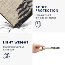 Kwmobile étui compatible avec kobo libra 2 coque - étui à rabat magnétique tablette ereader similicuir - noir-beige