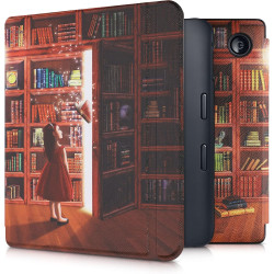 kwmobile Étui Compatible avec Kobo Libra 2 Coque - Étui à Rabat magnétique Tablette eReader Similicuir - Multicolore