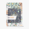 kwmobile Étui Compatible avec Kobo Libra 2 Coque - Étui à Rabat magnétique Tablette eReader Similicuir - Bleu foncé-Jaune-Noir