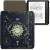 kwmobile Étui Compatible avec Kobo Libra 2 Coque - Étui à Rabat magnétique Tablette eReader Similicuir - Bleu foncé-Jaune-Noir