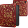 Kwmobile étui compatible avec kobo libra 2 coque - étui à rabat magnétique tablette ereader similicuir - jaune-orange-rouge