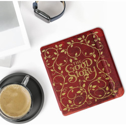 Kwmobile étui compatible avec kobo libra 2 coque - étui à rabat magnétique tablette ereader similicuir - jaune-orange-rouge