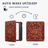 Kwmobile étui compatible avec kobo libra 2 coque - étui à rabat magnétique tablette ereader similicuir - jaune-orange-rouge
