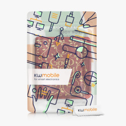Kwmobile étui compatible avec kobo libra 2 coque - étui à rabat magnétique tablette ereader similicuir - jaune-orange-rouge