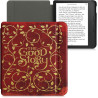 Kwmobile étui compatible avec kobo libra 2 coque - étui à rabat magnétique tablette ereader similicuir - jaune-orange-rouge