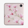 kwmobile Étui Compatible avec Kobo Libra 2 Coque - Étui à Rabat magnétique Tablette eReader Similicuir - Rose Clair-Blanc-Rose A