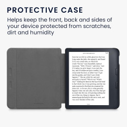 kwmobile Étui Compatible avec Kobo Libra 2 Coque - Étui à Rabat magnétique Tablette eReader Similicuir - Rose Clair-Blanc-Rose A