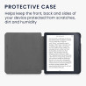 kwmobile Étui Compatible avec Kobo Libra 2 Coque - Étui à Rabat magnétique Tablette eReader Similicuir - Rose Clair-Blanc-Rose A