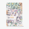kwmobile Étui Compatible avec Kobo Libra 2 Coque - Étui à Rabat magnétique Tablette eReader Similicuir - Rose Clair-Blanc-Rose A