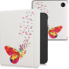 kwmobile Étui Compatible avec Kobo Libra 2 Coque - Étui à Rabat magnétique Tablette eReader Similicuir - Multicolore-Fuchsia-Bla