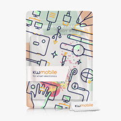 kwmobile Étui Compatible avec Kobo Libra 2 Coque - Étui à Rabat magnétique Tablette eReader Similicuir - Multicolore-Fuchsia-Bla