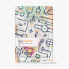 kwmobile Étui Compatible avec Kobo Libra 2 Coque - Étui à Rabat magnétique Tablette eReader Similicuir - Multicolore-Fuchsia-Bla