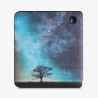 kwmobile Étui Compatible avec Kobo Libra 2 Coque - Étui à Rabat magnétique Tablette eReader Similicuir - Bleu-Gris-Noir