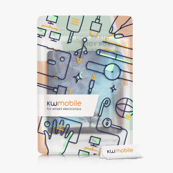 kwmobile Étui Compatible avec Kobo Libra 2 Coque - Étui à Rabat magnétique Tablette eReader Similicuir - Bleu-Gris-Noir