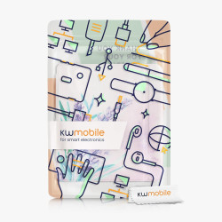 kwmobile Étui Compatible avec Kobo Libra 2 Coque - Étui à Rabat magnétique Tablette eReader Similicuir - Violet-Turquoise-Violet