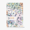 kwmobile Étui Compatible avec Kobo Libra 2 Coque - Étui à Rabat magnétique Tablette eReader Similicuir - Violet-Turquoise-Violet