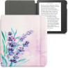 kwmobile Étui Compatible avec Kobo Libra 2 Coque - Étui à Rabat magnétique Tablette eReader Similicuir - Violet-Turquoise-Violet