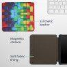 kwmobile Étui Compatible avec Kobo Libra 2 Coque - Étui à Rabat magnétique Tablette eReader Similicuir - Multicolore-Vert-Bleu