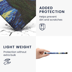 kwmobile Étui Compatible avec Kobo Libra 2 Coque - Étui à Rabat magnétique Tablette eReader Similicuir - Bleu-Jaune