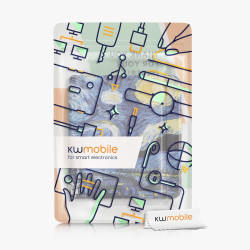 kwmobile Étui Compatible avec Kobo Libra 2 Coque - Étui à Rabat magnétique Tablette eReader Similicuir - Bleu-Jaune