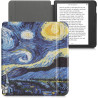 kwmobile Étui Compatible avec Kobo Libra 2 Coque - Étui à Rabat magnétique Tablette eReader Similicuir - Bleu-Jaune