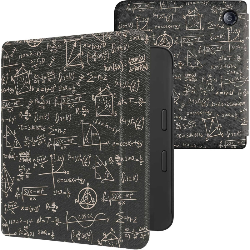 kwmobile Étui Compatible avec Kobo Libra 2 Coque - Étui à Rabat magnétique Tablette eReader Similicuir - Vert-Jaune