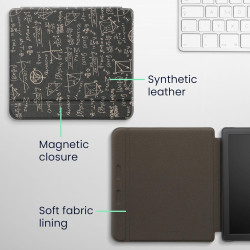 kwmobile Étui Compatible avec Kobo Libra 2 Coque - Étui à Rabat magnétique Tablette eReader Similicuir - Vert-Jaune