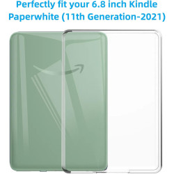 MEMELOKA Coque pour Kindle 2024/2022 (6 Pouces) + 2 Pièces Verre Trempé, Ultra Mince Housse de Protection TPU Souple[Anti-Rayure