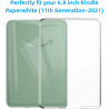 MEMELOKA Coque pour Kindle 2024/2022 (6 Pouces) + 2 Pièces Verre Trempé, Ultra Mince Housse de Protection TPU Souple[Anti-Rayure