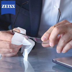 ZEISS - Lingettes Nettoyantes pour Lunettes, Écrans, Smartphones et Appareils Photos, sans Risques de Rayures avec Séchage Rapid