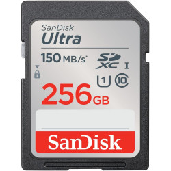 SanDisk 256 Go Ultra SDXC Carte, avec jusqu'à 150 Mo/s, homologuée A1, UHS-I carte, Classe 10, U1