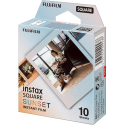 instax Lot de 10 pellicules instantanées carrées - Bordure Coucher de Soleil