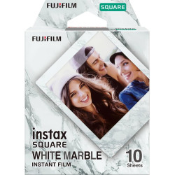 Fujifilm instax 16656473 square film, blancmarble, lot de 10 tirs